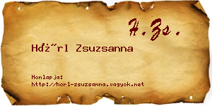 Hörl Zsuzsanna névjegykártya